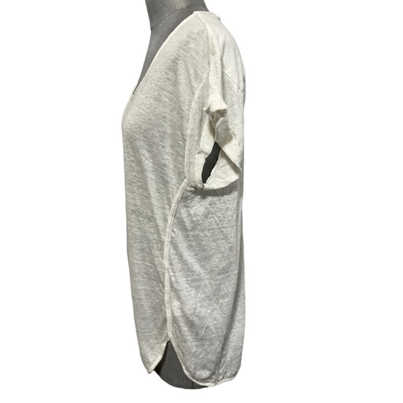 Mod-O-Doc 100% Linen Short Sleeve Tunic Length Tee Size L - Picture 2 of 7